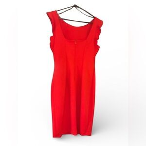 Calvin Klein Vibrant Red Strapless Dress
